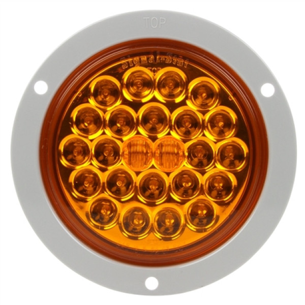 Image of Signal-Stat, LED, 24 Diode, Round, F/P/T, Gray Flange, 12V from Signal-Stat. Part number: TLT-SS4053A-S