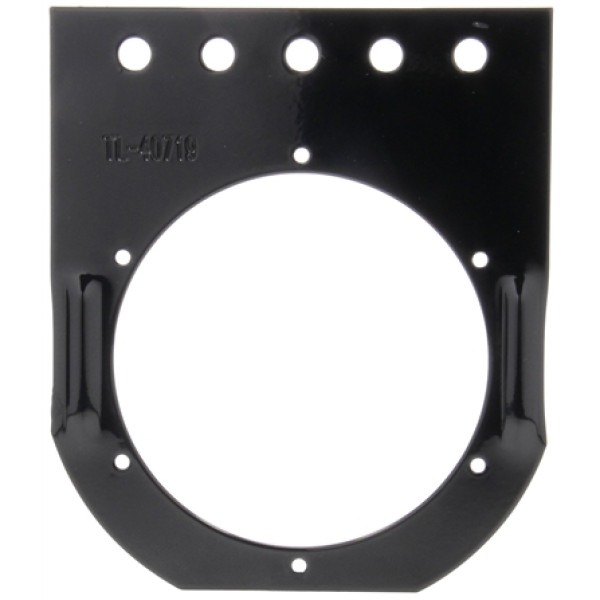 Image of 40 Series, Flange Mount, 4 in Diameter Lights, Round, Black, 5 Screw Bracket Mount from Trucklite. Part number: TLT-40719-4