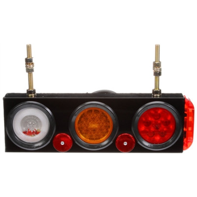 Image of 40 Series, LED/Incandescent, Back-Up & S/T/T Module w/ Side Marker, Black PVC, Turn Signal, 12V from Trucklite. Part number: TLT-40808-4