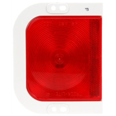 Image of 41 Series, LH Side, Incan., Red, Rectangular, 1 Bulb, S/T/T, White Flange, PL-3, 12V from Trucklite. Part number: TLT-41202R4