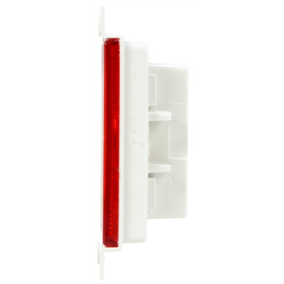 Image of 41 Series, Right Hand Side, Incan., Red, Rectangular, 1 Bulb, S/T/T, White Flange, PL-3, 12V from Trucklite. Part number: TLT-41203R4