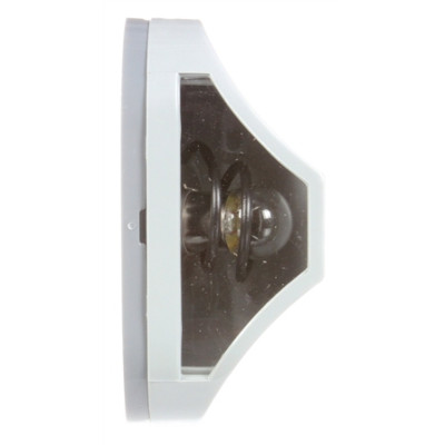 Image of Signal-Stat, Incan., 1 Bulb, Triangular, License Light, Gray 2 Screw Bracket, 12V, Display from Signal-Stat. Part number: TLT-SS425W-D-S