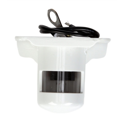 Image of Signal-Stat, Incan., 1 Bulb, Clear, Round, Utility Light, White 2 Screw Bracket, 12V, Display from Signal-Stat. Part number: TLT-SS433W-D-S