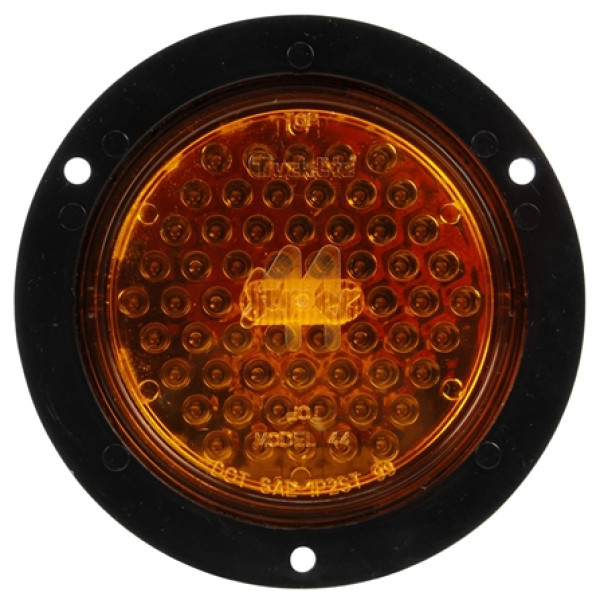 Image of Super 44, LED, 60 Diode, Round, F/P/T, Black Flange, 12V, Kit from Trucklite. Part number: TLT-44024Y4