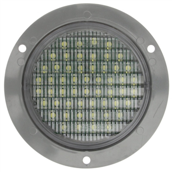 Image of Super 44, LED, 54 Diode, Round, Back-Up Light, Gray Flange, 12V, Kit from Trucklite. Part number: TLT-44044C4