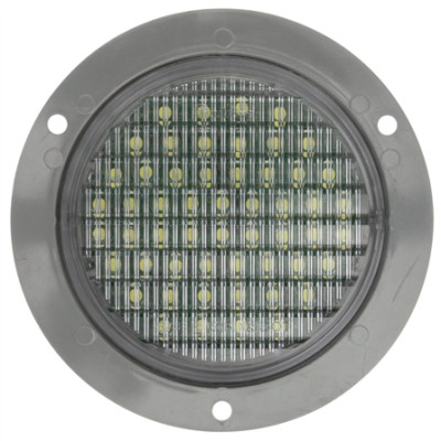 Image of Super 44, LED, 54 Diode, Round, Back-Up Light, Gray Flange, 12V, Kit from Trucklite. Part number: TLT-44044C4