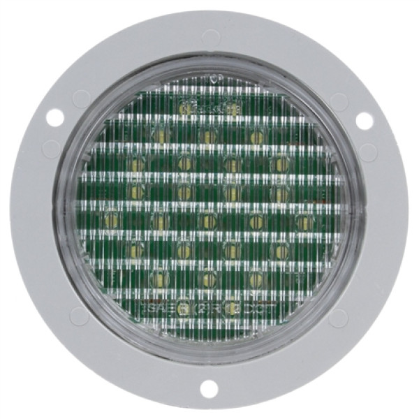 Image of Super 44, LED, 27 Diode, Round, Back-Up Light, Gray Flange, 12V, Kit from Trucklite. Part number: TLT-44045C4