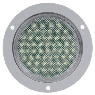 Image of 44 Series, LED, 54 Diode, Clear, Round, Dome Light, Gray Flange, 12V, Kit from Trucklite. Part number: TLT-44046C4