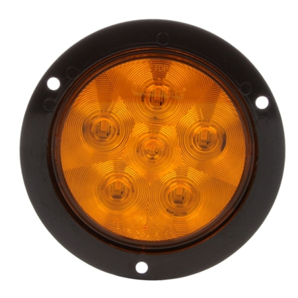 Image of Super 44, LED, 6 Diode, Round, F/P/T, Black Flange, 12V, Kit from Trucklite. Part number: TLT-44092Y4