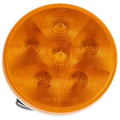 Image of Super 44, LED, Strobe, 6 Diode, Round Yellow, Class II, 12V from Trucklite. Part number: TLT-44114Y4