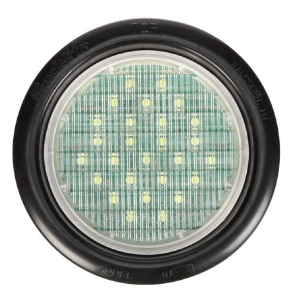 Image of Super 44, Diamond Shell, LED, 27 Diode, Round, Back-Up Light, Black Grommet, 12V, Kit from Trucklite. Part number: TLT-44141C4