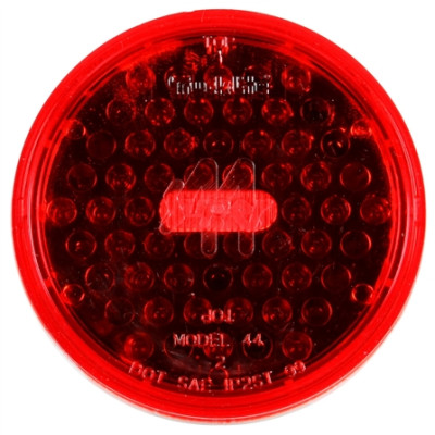 Image of Super 44, LED, Strobe, 42 Diode, Round Red, Metalized, 12V from Trucklite. Part number: TLT-44212R4