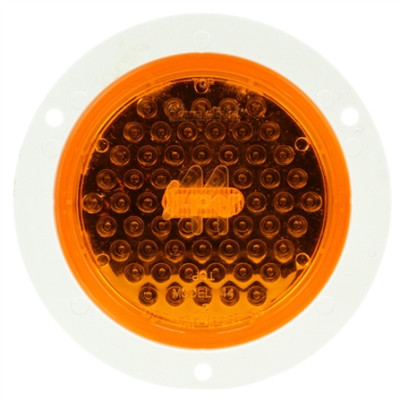 Image of Super 44, LED, 60 Diode, Round, F/P/T, White Flange, 12V from Trucklite. Part number: TLT-44233Y4