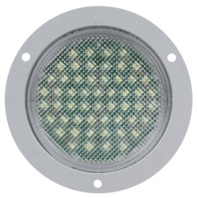 Image of 44 Series, LED, 54 Diode, Clear, Round, Dome Light, Gray Flange, 12V from Trucklite. Part number: TLT-44237C4