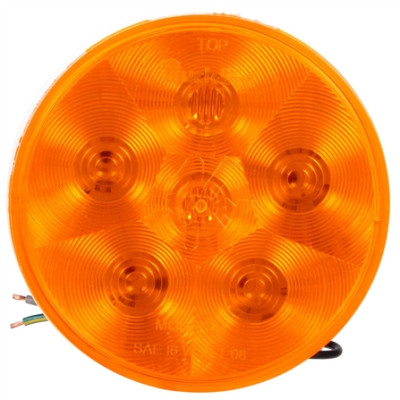 Image of Super 44, Out-Phase, LED, Strobe, 6 Diode, Round Yellow, Class II, 12V from Trucklite. Part number: TLT-44249Y4