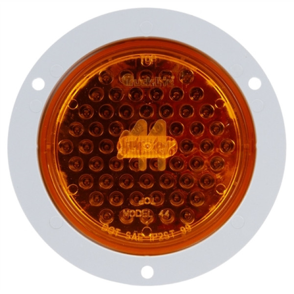 Image of Super 44, Diamond Shell, LED, 60 Diode, Round, F/P/T, Gray Flange, 12V from Trucklite. Part number: TLT-44877Y4