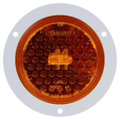 Image of Super 44, Diamond Shell, LED, 60 Diode, Round, F/P/T, Gray Flange, 12V from Trucklite. Part number: TLT-44877Y4