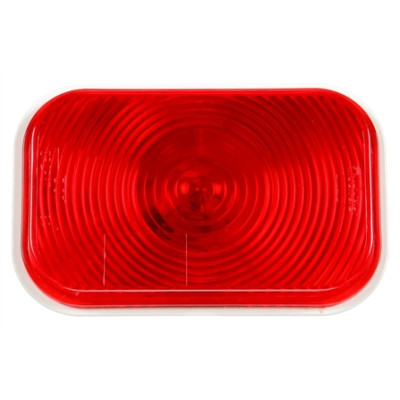 Image of Super 45, Incan., Red, Rectangular, 1 Bulb, S/T/T, Black Grommet, PL-3, Stripped/Ring, 12V, Kit from Trucklite. Part number: TLT-45002R4