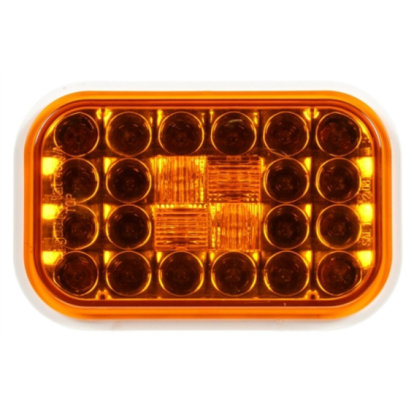 Image of Signal-Stat, LED, Yellow Rectangular, 24 Diode, Rear Turn Signal, 12V, Bulk from Signal-Stat. Part number: TLT-SS4550A-3