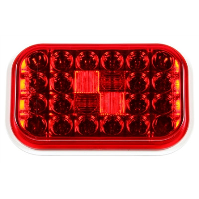 Image of Signal-Stat, LED, Red, Rectangular, 24 Diode, S/T/T, PL-3, 12V from Signal-Stat. Part number: TLT-SS4550-S