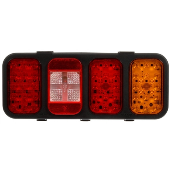 Image of 45 Series, Incan./LED, Back-Up & Rear Fog & S/T Module, LH, Black Polypropylene, Turn Signal, 12V from Trucklite. Part number: TLT-45631-4