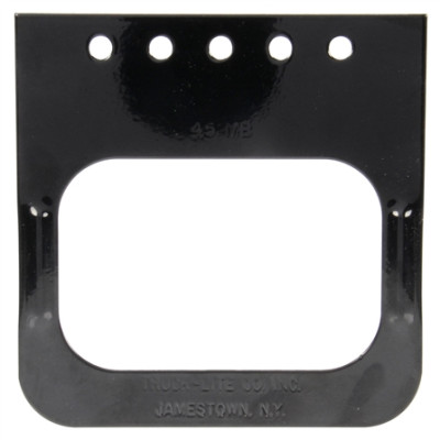 Image of Bracket Mount, 45 Series Lights, Rectangular, Black, 5 Screw Bracket Mount from Trucklite. Part number: TLT-45721-4