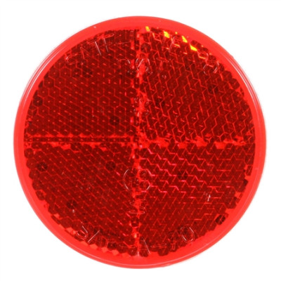 Image of Signal-Stat, Round, Red, Reflector, Adhesive from Signal-Stat. Part number: TLT-SS45-S