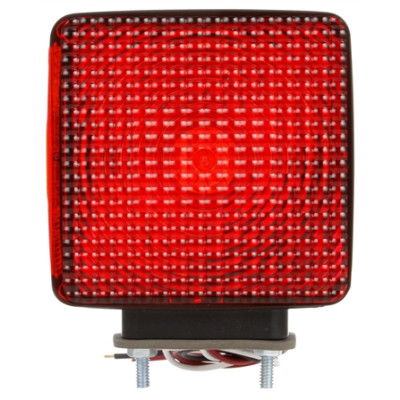 Image of Signal-Stat, Dual Face, Vertical Mount, Incan., Red/Yellow Square, 1 Bulb, 2 Wire, Pedestal Light from Signal-Stat. Part number: TLT-SS4742-S