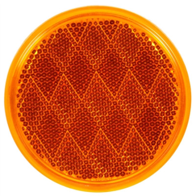 Image of Signal-Stat, 3-1/8" Round, Yellow, Reflector, Adhesive, Display from Signal-Stat. Part number: TLT-SS47A-DB-S