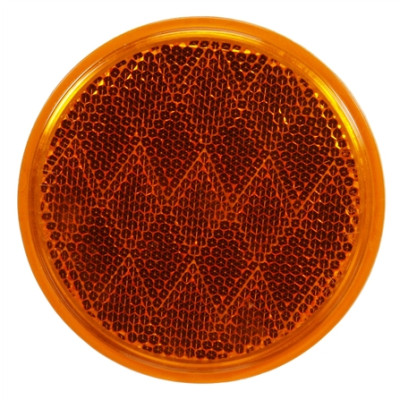 Image of Signal-Stat, 3-1/8" Round, Yellow, Reflector, Adhesive from Signal-Stat. Part number: TLT-SS47A-S