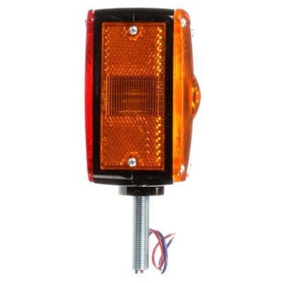 Image of Signal-Stat, Dual Face, Vertical Mount, Incan., Red/Yellow Square, 2 Bulb, 3 Wire, Pedestal Light from Signal-Stat. Part number: TLT-SS4800-S