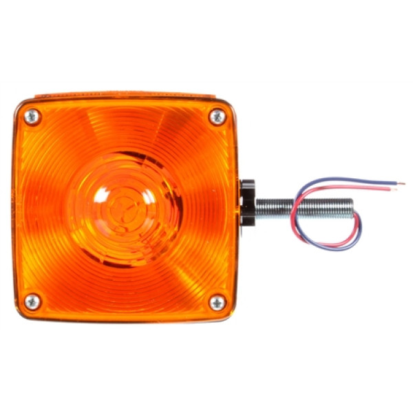 Image of Signal-Stat, Dual Face, Vertical Mount, Incan., Red/Yellow Square, 2 Bulb, 4 Wire, Pedestal Light from Signal-Stat. Part number: TLT-SS4801-S