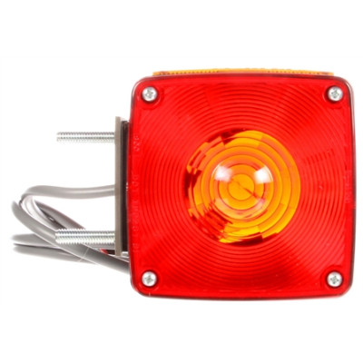 Image of Signal-Stat, Dual Face, LH, Vertical Mount, Incan., Red/Yellow Square, 2 Bulb, 3 Wire, Pedestal Light from Signal-Stat. Part number: TLT-SS4805AY116-S