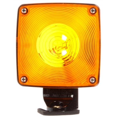 Image of Signal-Stat, Dual Face, Horizontal Mount, Incan., Yellow Square, 1 Bulb, Pedestal Light from Signal-Stat. Part number: TLT-SS4872AA-S