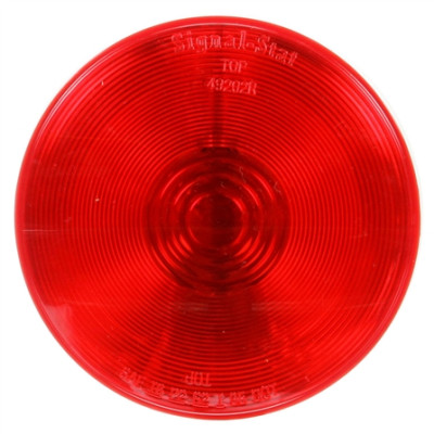 Image of 40 Series, Male Pin, Incan., Red, Round, 1 Bulb, S/T/T, 12V from Trucklite. Part number: TLT-49202R4