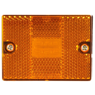 Image of Signal-Stat, LED, Amber Rectangular, 6 Diode, M/C Light, P2, Silver 1 Stud, 12V from Signal-Stat. Part number: TLT-SS5052A-D-S