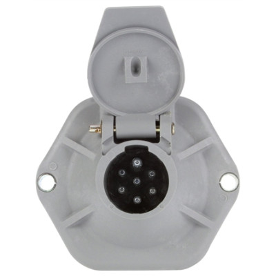 Image of 50 Series, 7 Solid Pin, Grey Plastic, Surface Mount, Receptacle from Trucklite. Part number: TLT-50860-4