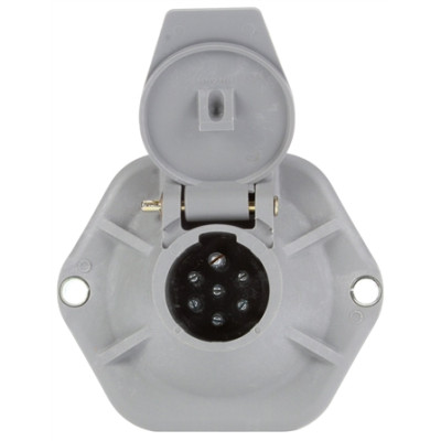 Image of 50 Series, 7 Split Pin, Grey Plastic, Surface Mount, Receptacle from Trucklite. Part number: TLT-50861-4