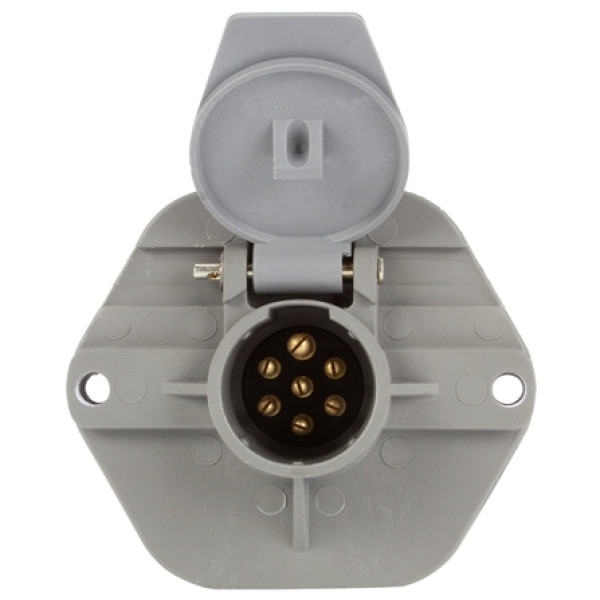 Image of 50 Series, 15A, 7 Split Pin, Grey Plastic, Surface Mount, Receptacle from Trucklite. Part number: TLT-50863-4
