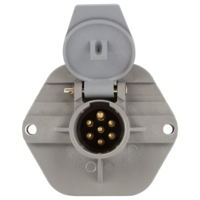 Image of 50 Series, Threaded Stacking Studs, 7 Solid Pin, Grey Plastic, Surface Mount, Receptacle from Trucklite. Part number: TLT-50866-4