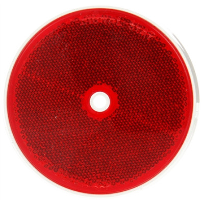 Image of Signal-Stat, 3-1/2" Round, Red, Reflector, White ABS 1 Screw from Signal-Stat. Part number: TLT-SS57-S