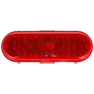 Image of 60 Series, LED, Red, Oval, 26 Diode, S/T/T, Black Grommet, Fit 'N Forget S.S., Straight PL-3 Female, 12V, Kit from Trucklite. Part number: TLT-60050R4