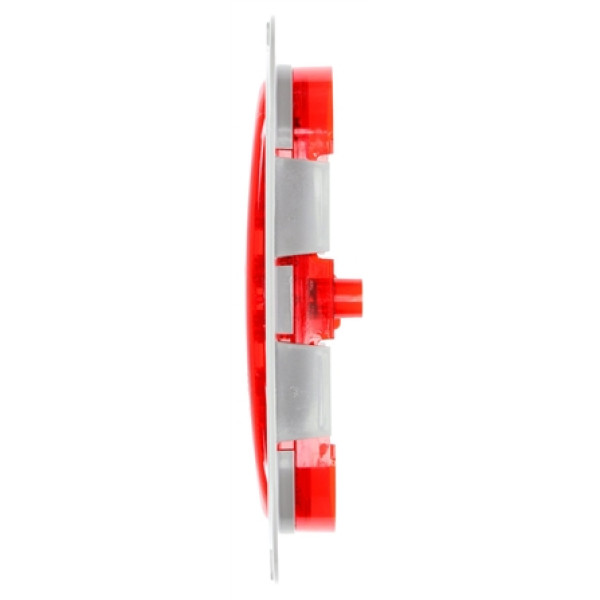 Image of 60 Series, LED, Red, Oval, 26 Diode, S/T/T, Gray Flange, Fit 'N Forget S.S., Straight PL-3 Female, 12V, Kit from Trucklite. Part number: TLT-60052R4