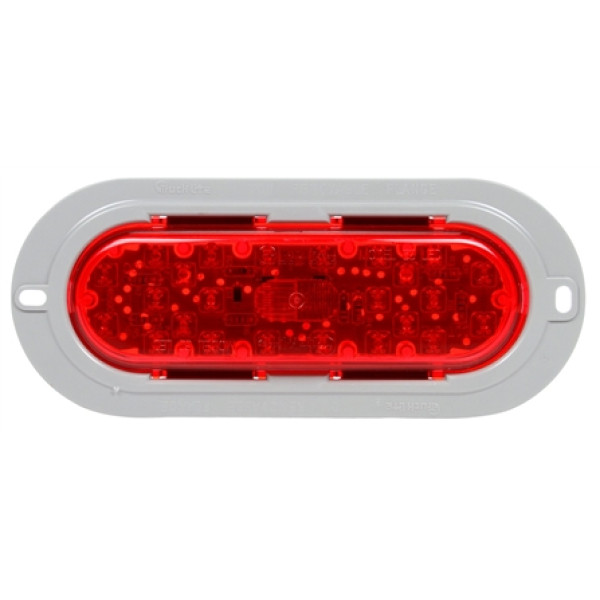 Image of 60 Series, LED, 26 Diode, Oval, Highed Stop Light, Gray Flange, 12V, Kit from Trucklite. Part number: TLT-60062R4