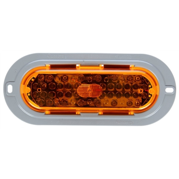 Image of 60 Series, LED, 44 Diode, Oval, F/P/T, Gray Flange, 12V, Kit from Trucklite. Part number: TLT-60096Y4