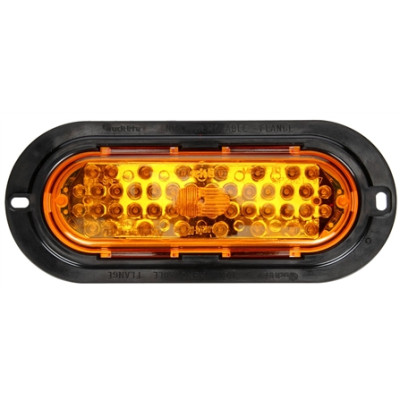 Image of 60 Series, LED, 44 Diode, Oval, F/P/T, Black Flange, 12V, Kit from Trucklite. Part number: TLT-60097Y4