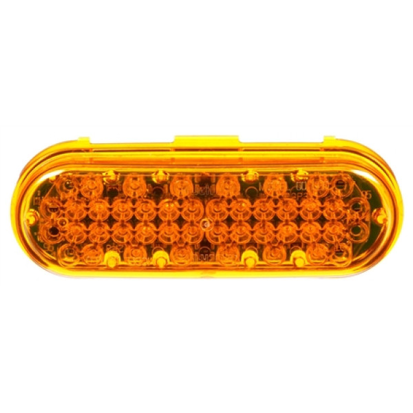 Image of Super 60, LED, Strobe, 36 Diode, Oval Yellow, Black Grommet, Class II,, 12V, Kit from Trucklite. Part number: TLT-60122Y4