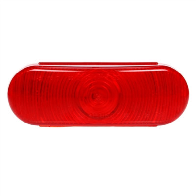 Image of Super 60, Incan., Red Oval, 1 Bulb, Vertical/Horizontal, Rear Turn Signal, 12V from Trucklite. Part number: TLT-60201R4