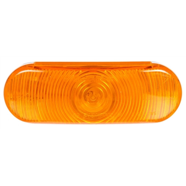 Image of Super 60, Incan., Yellow Oval, 1 Bulb, Vertical/Horizontal, Rear Turn Signal, 12V, Bulk from Trucklite. Part number: TLT-60201Y3