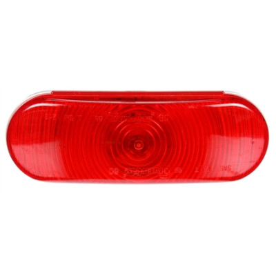 Image of Super 60, Incan., Red, Oval, 1 Bulb, S/T/T, PL-3, 24V from Trucklite. Part number: TLT-60207R4